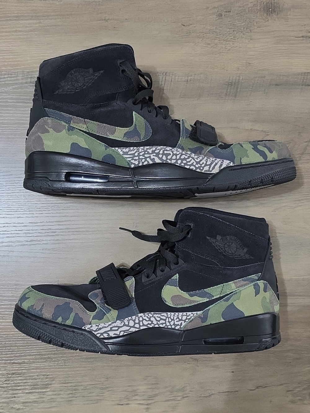 Jordan Legacy 312 Camo Size 15 Black Green Elephant Print Sneakers Nike Air